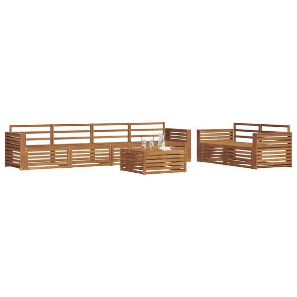 vidaXL Outdoor Sofa Set 7 pcs Natural Solid Acacia Wood