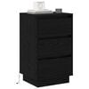 vidaXL Bedside Cabinet Black Oak 39 x 34.5 x 65 cm Engineered wood