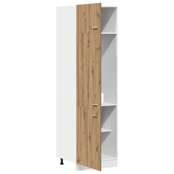 vidaXL Refrigerator Cabinet Lyon Artisan Oak 60x57x207 cm Engineered Wood