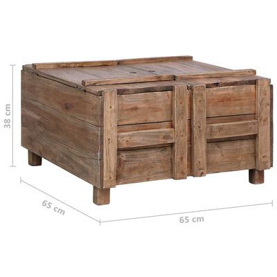 vidaXL Coffee Table 65x65x38 cm Solid Reclaimed Wood