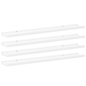 vidaXL Wall Shelves 4 pcs White 80x9x3 cm