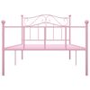 vidaXL Bed Frame without Mattress Pink Metal 90x200 cm