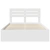 vidaXL Bed Frame with Headboard White 160 x 200 cm Solid Pine Wood