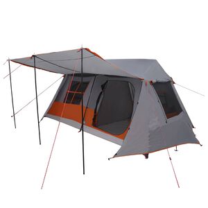vidaXL Tunnel Tent Grey and Orange 400 x 278 x 182 cm
