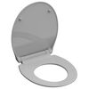 SCH&Uuml;TTE Duroplast Toilet Seat with Soft-Close SLIM GREY Grey