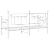 vidaXL Daybed Frame with Headboard White 80 x 200 cm Steel