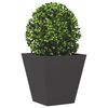vidaXL Garden Planters Black 2 pcs 30x30x30 cm Steel