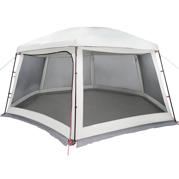 vidaXL Pool Tent with Removable Fly & Mesh Walls Grey 618x532 cm