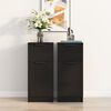 vidaXL Sideboards 2 pcs Black 30x30x70 cm Engineered Wood