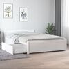 vidaXL Bed Frame without Mattress with Drawers White Small Double
