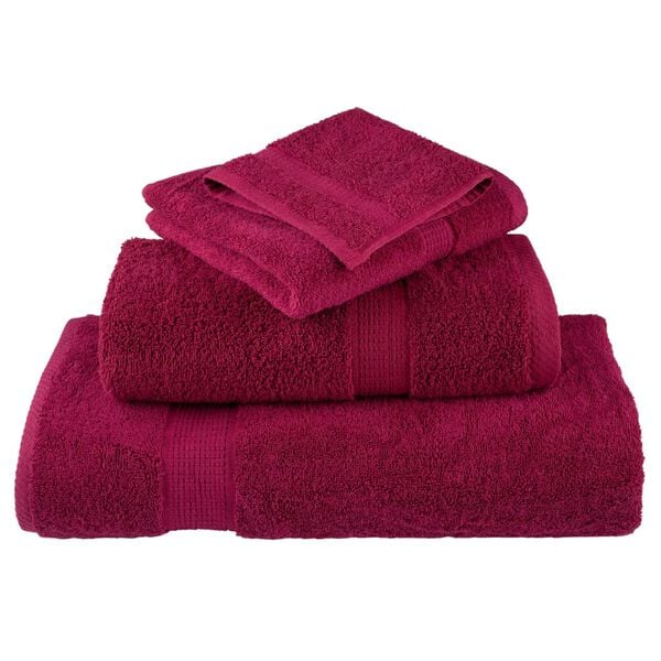 vidaXL Premium Guest Towels "SOLUND" 2 pcs Bordeaux 30x50 cm 600 gsm