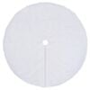 vidaXL Christmas Tree Skirt White 122 cm Faux Fur