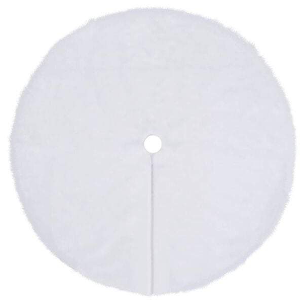 vidaXL Christmas Tree Skirt White 122 cm Faux Fur