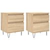 vidaXL Bedside Cabinets 2 pcs Sonoma Oak 40x35x50 cm Engineered Wood