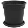 vidaXL Plant Pots 24 pcs Black &Oslash; 17 x 14 cm Plastic