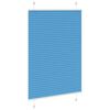 vidaXL Pleated Blind Blue 85x100 cm Fabric Width 84.4 cm Polyester