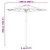 vidaXL Garden Parasol Dark grey 240 x 240 x 260 cm Bamboo