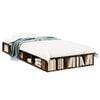 vidaXL Bed Frame without Mattress Smoked Oak 75x190 cm Small Single