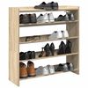 vidaXL Shoe Rack Sonoma Oak 80x25x81 cm Engineered Wood