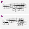 vidaXL Outdoor Sofa Set 8 pcs Natural Solid Acacia Wood