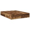 vidaXL Storage Bed Frame Old Wood 150 x 200 cm Engineered Wood