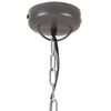 vidaXL Industrial Hanging Lamp Grey Round 42 cm E27 Solid Mango Wood