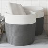 vidaXL Storage Baskets 2 pcs Grey and White &Oslash;28x28 cm Cotton