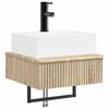vidaXL Wall-Mounted Wash Basin Sonoma Oak 40 x 41 x 39 cm