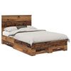 vidaXL Bed Frame with Headboard Old Wood 120 x 200 cm Engineered Wood