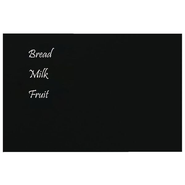 vidaXL Wall-mounted Magnetic Board Black 40x30 cm Tempered Glass