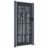 vidaXL Garden Gate Anthracite 100x200 cm Steel Bamboo Design