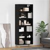 vidaXL Highboard Black Oak 69.5 x 32.5 x 180 cm Engineered Wood