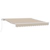 vidaXL Awning Retractable Beige 3 x 2.5 m Polyester and metal