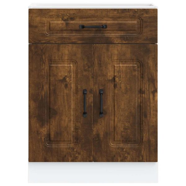 vidaXL Kitchen Base Cabinet Kalmar Smoked Oak Engineered Wood