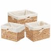 vidaXL Storage Baskets 3 pcs Water Hyacinth 35 x 30 x 25 cm Natural