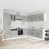 vidaXL 14 Piece Kitchen Cabinet Set Kalmar Concrete Grey Engineered Wood