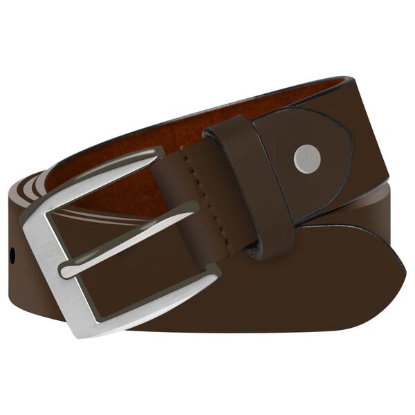 vidaXL Men's Business Belt Leather Brown 95 cm