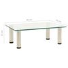 vidaXL TV Stand Transparent 40x35x17 cm Tempered Glass