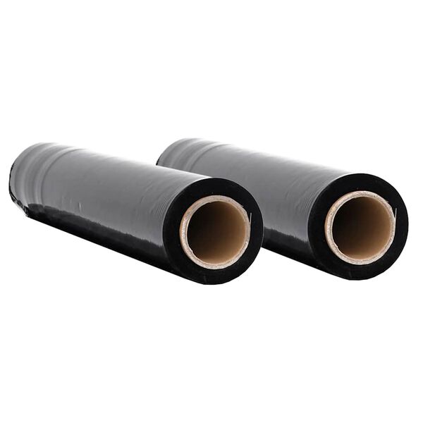 vidaXL Stretch Film 2 pcs Black 23 &mu;m 50 cm x 150 m