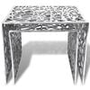 vidaXL Two Piece Side Tables Square Aluminium Silver