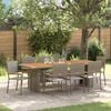 vidaXL Garden Dining Set 9 pcs Grey Poly Rattan