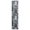 vidaXL Runner Rug BCF Grey with Block Pattern 80x450 cm