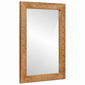 vidaXL Bathroom Mirror Rectangular Light Brown 50 x 2.5 x 70 cm