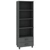 vidaXL Highboard | Dark grey | Solid pinewood, MDF | Tall | Highboard