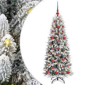 vidaXL Artificial Christmas Tree with 150 LEDs with Stand White 120 cm