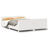 vidaXL Bed Frame without Mattress White 140x200 cm Solid Wood Pine