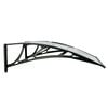 vidaXL Door Canopy Black and Transparent 80x75 cm Polycarbonate