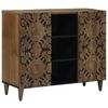 vidaXL Sideboard with Shelf Brown 90 x 33.5 x 75 cm Solid Mango Wood
