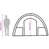 vidaXL Camping Tent Tunnel 4-Person Green Waterproof