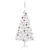 vidaXL Artificial Pre-lit Christmas Tree with Ball Set White 120cm PVC